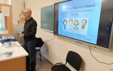 Jacek Hołub i zdjęcie prezentacji