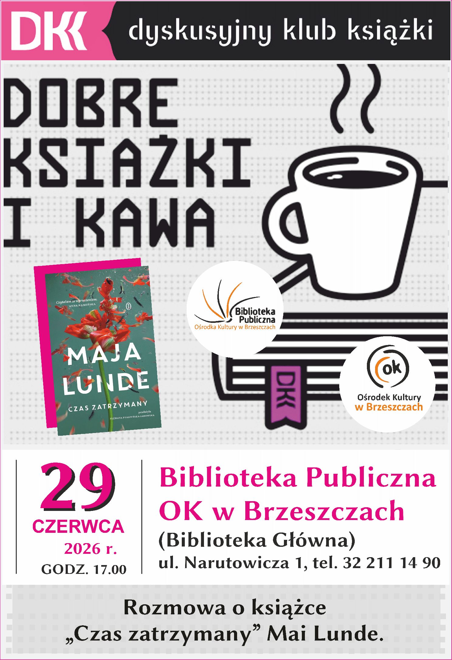 plakat z&nbsp;informacjami dotyczącymi spotkania: godzina, data, opis