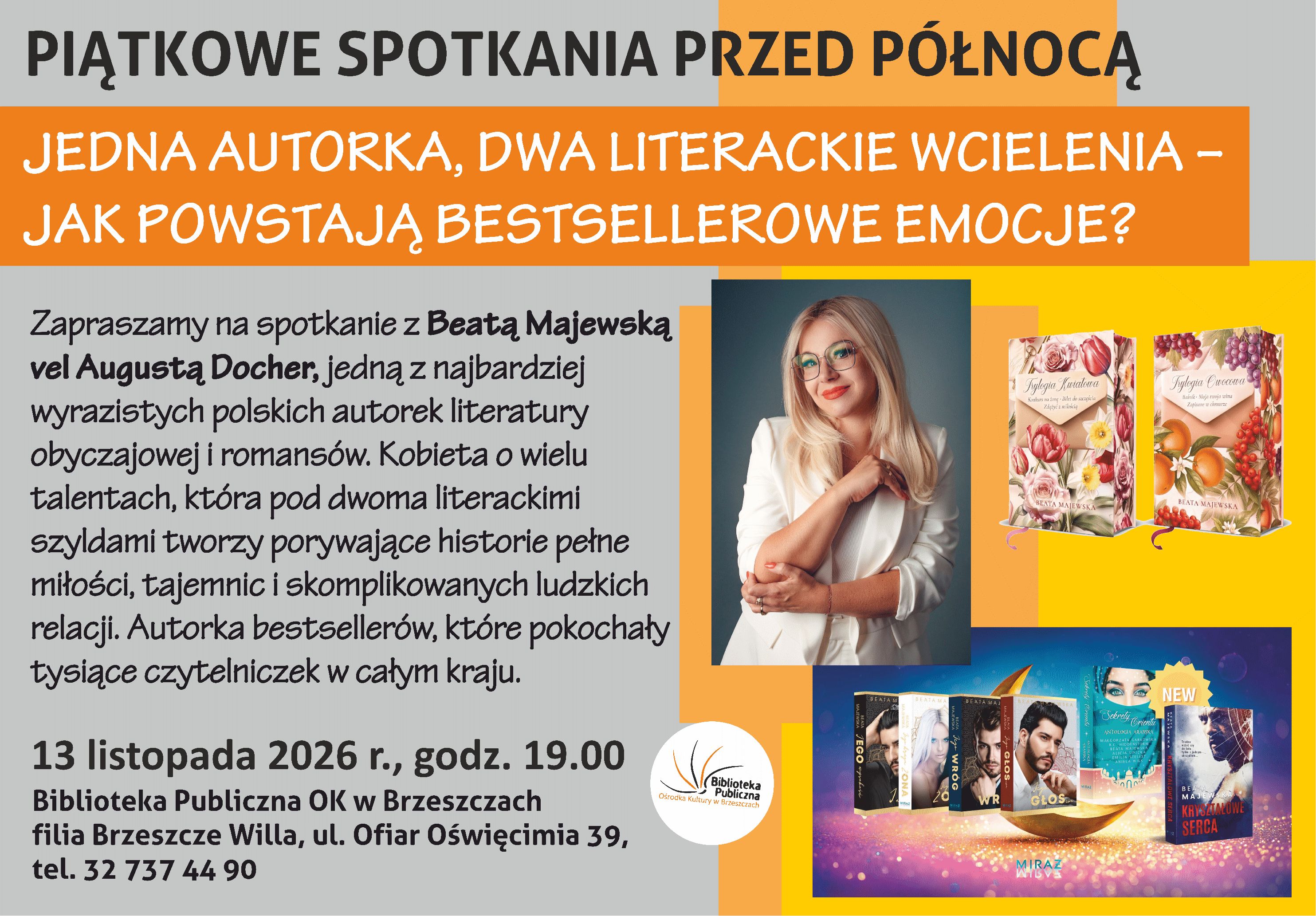plakat z&nbsp;informacjami dotyczącymi spotkania: godzina, data, opis