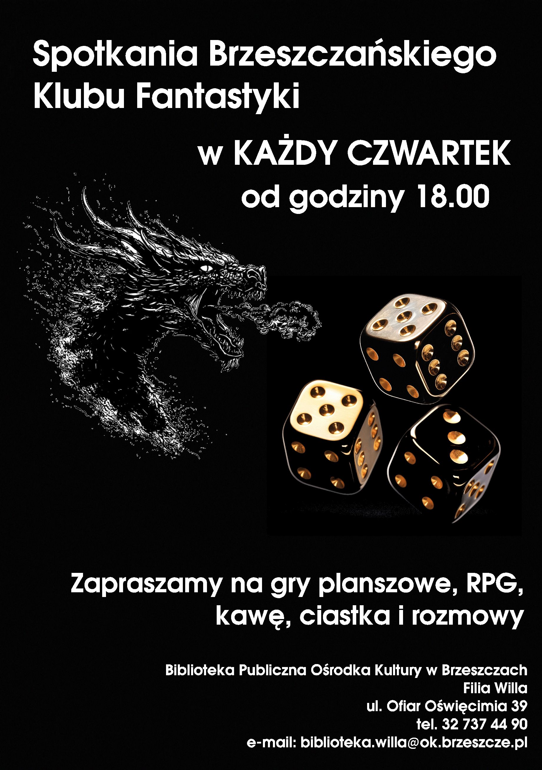 plakat z&nbsp;informacjami dotyczącymi spotkania: godzina, data, opis