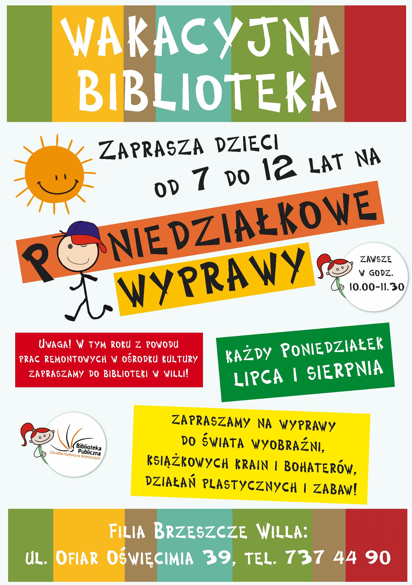 plakat z&nbsp;informacjami o&nbsp;zajęciach, godzina, data, miejsce