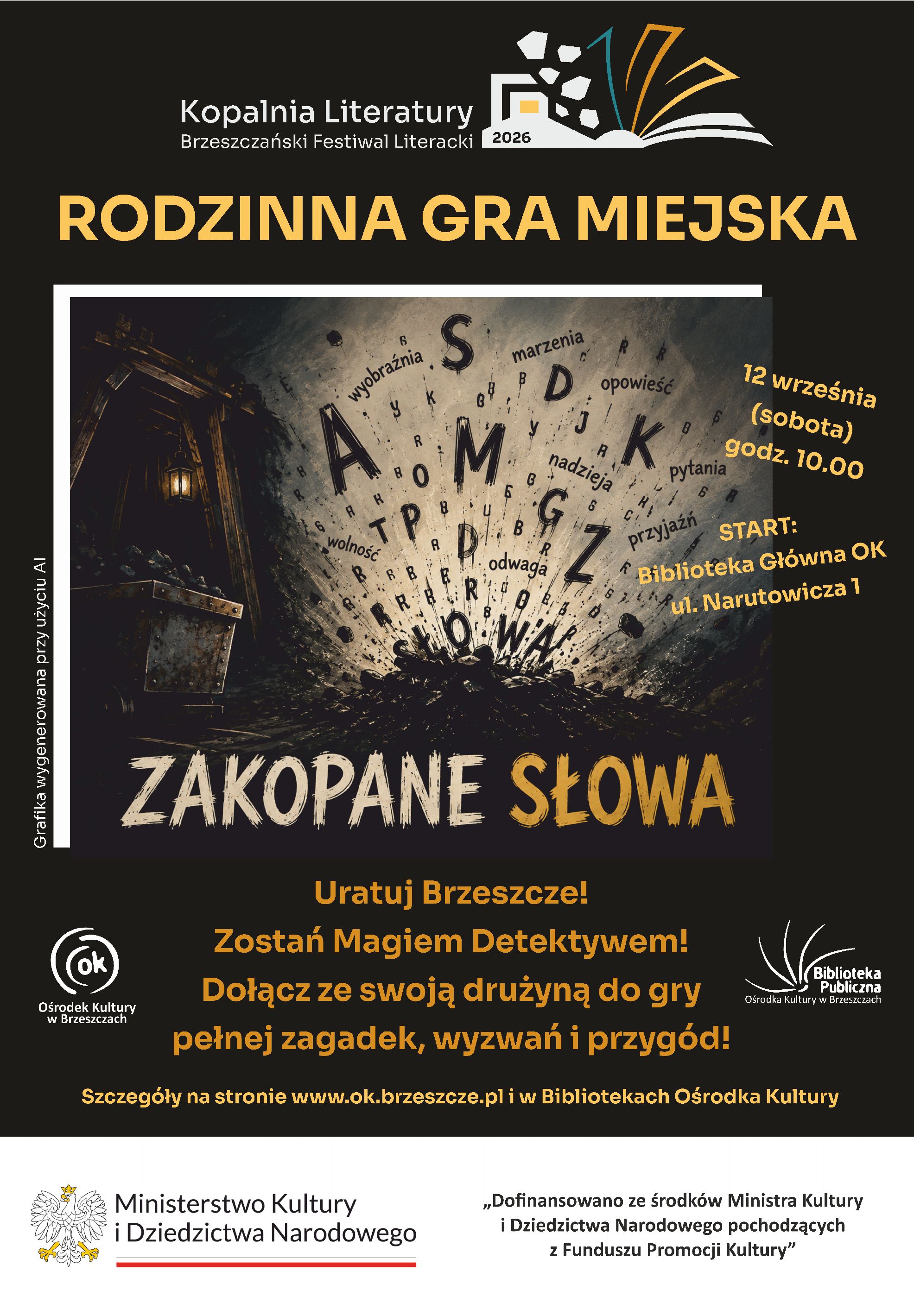 plakat z&nbsp;informacjami dotyczącymi spotkania: godzina, data, opis