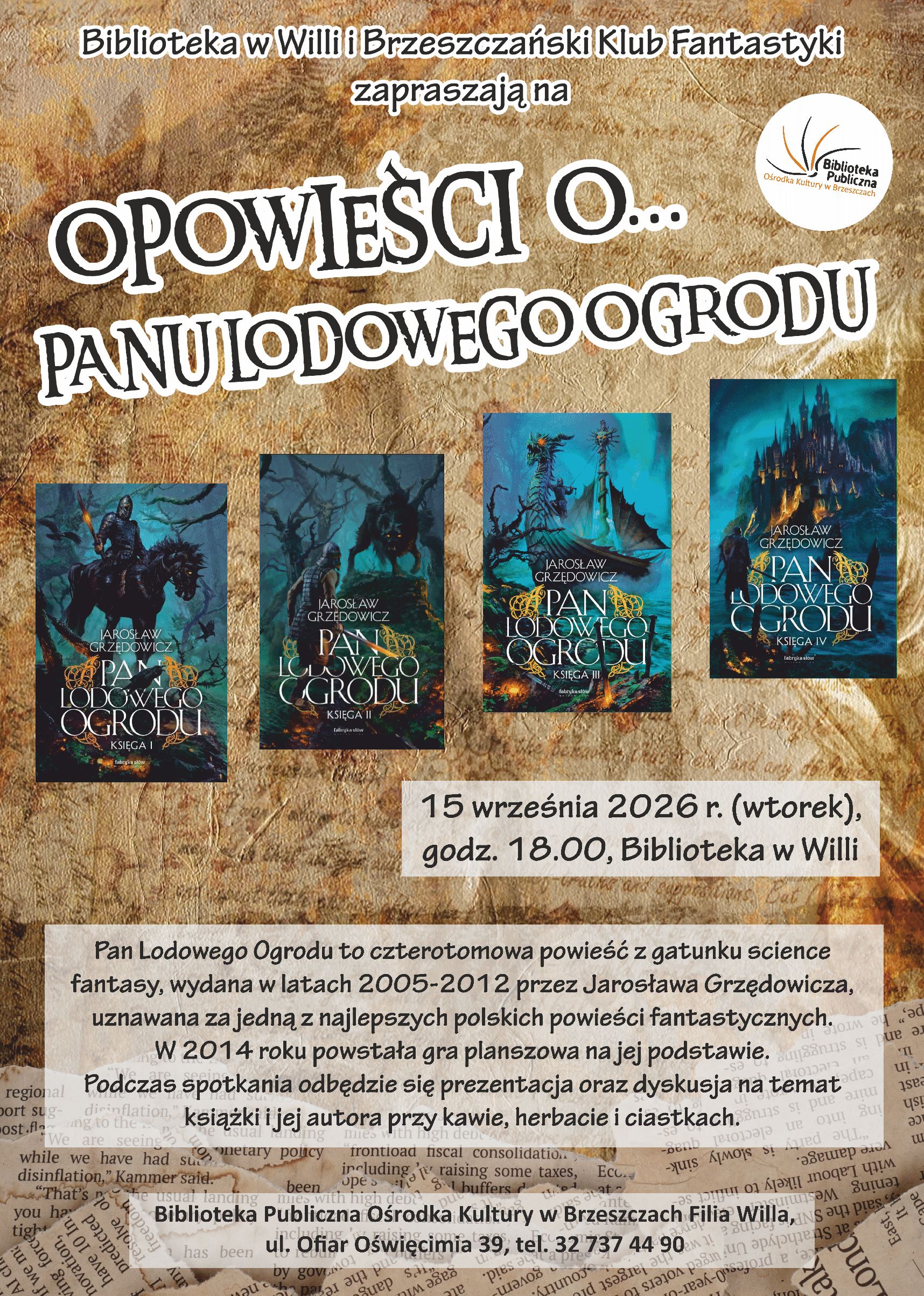 plakat z&nbsp;informacjami dotyczącymi spotkania: godzina, data, opis