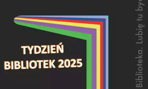 plakat z informacjami dotyczącymi tygodnia bibliotek 2025